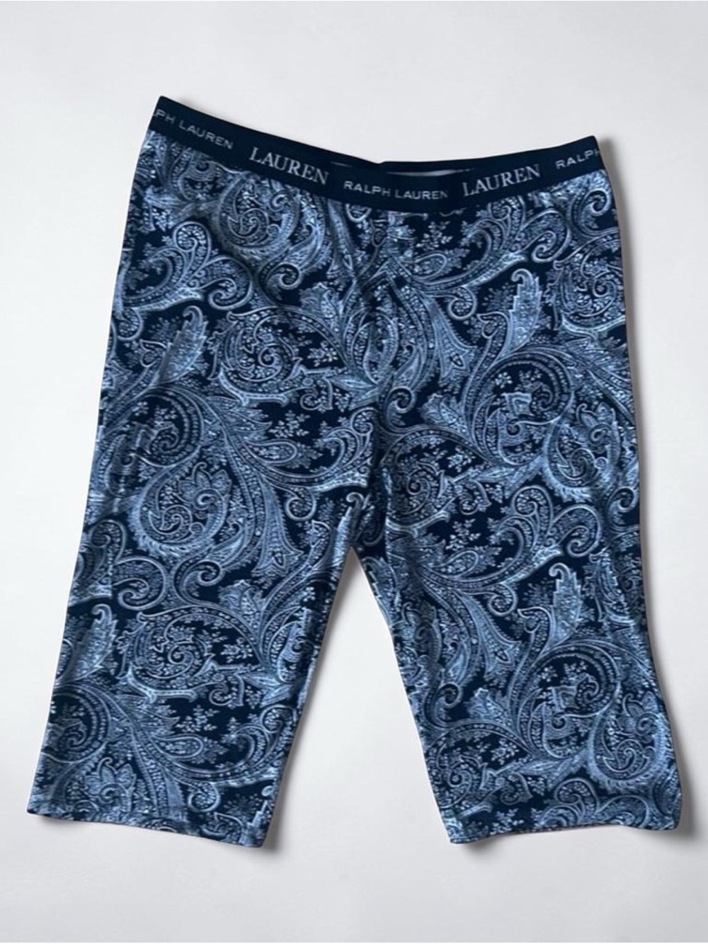 Lauren Ralph Lauren black and white paisley print cropped #lounge pants